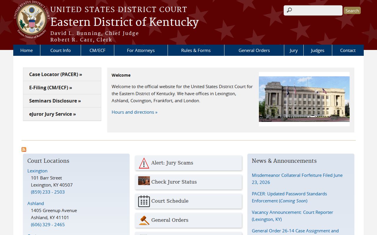Kenton County federal criminal court cases Eastern District of Kentucky